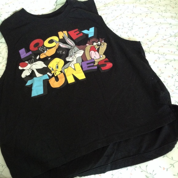 Y2K WARNER BROTHERS LOONEY TUNES T SHIRT 7/9 JRS NWOT - Picture 3 of 4